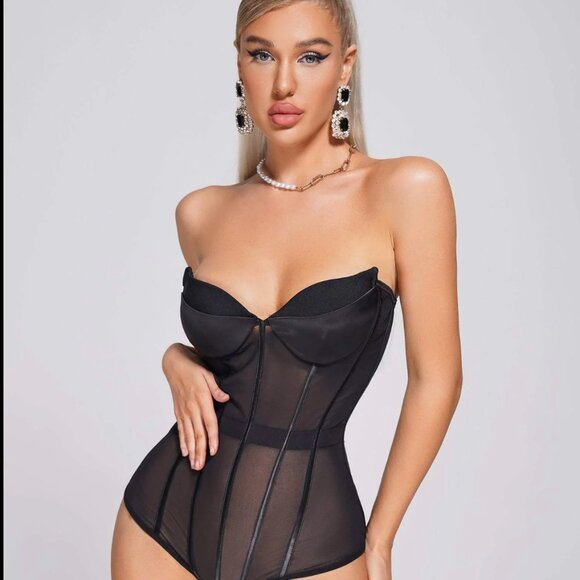 Sexy Mesh Bodysuit - Picture 1 of 6